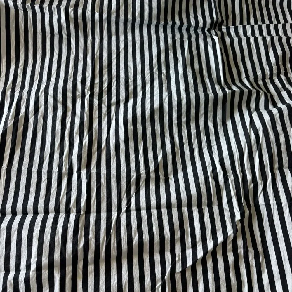 POTTERY BARN EMILY & MERITT PIRATE STRIPE XL Twin Sheet Set Black French Chic